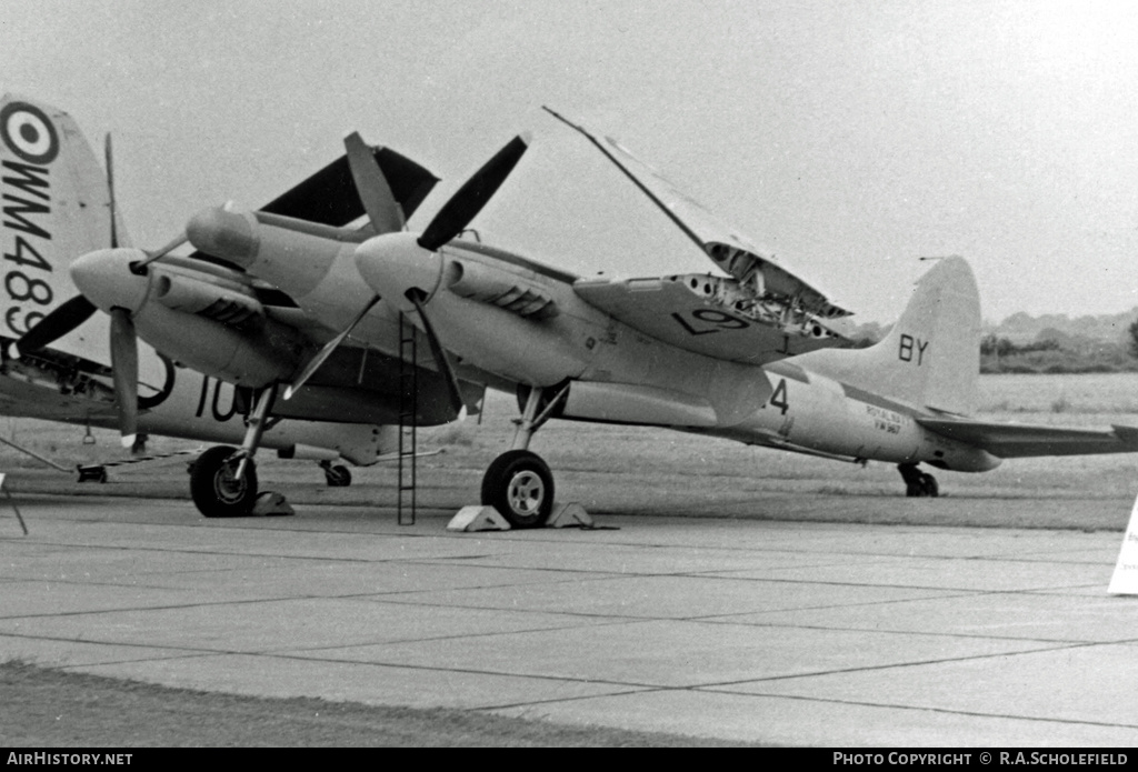 Aircraft Photo of VW967 | De Havilland D.H. 103 Sea Hornet NF21 | UK - Navy | AirHistory.net #41412