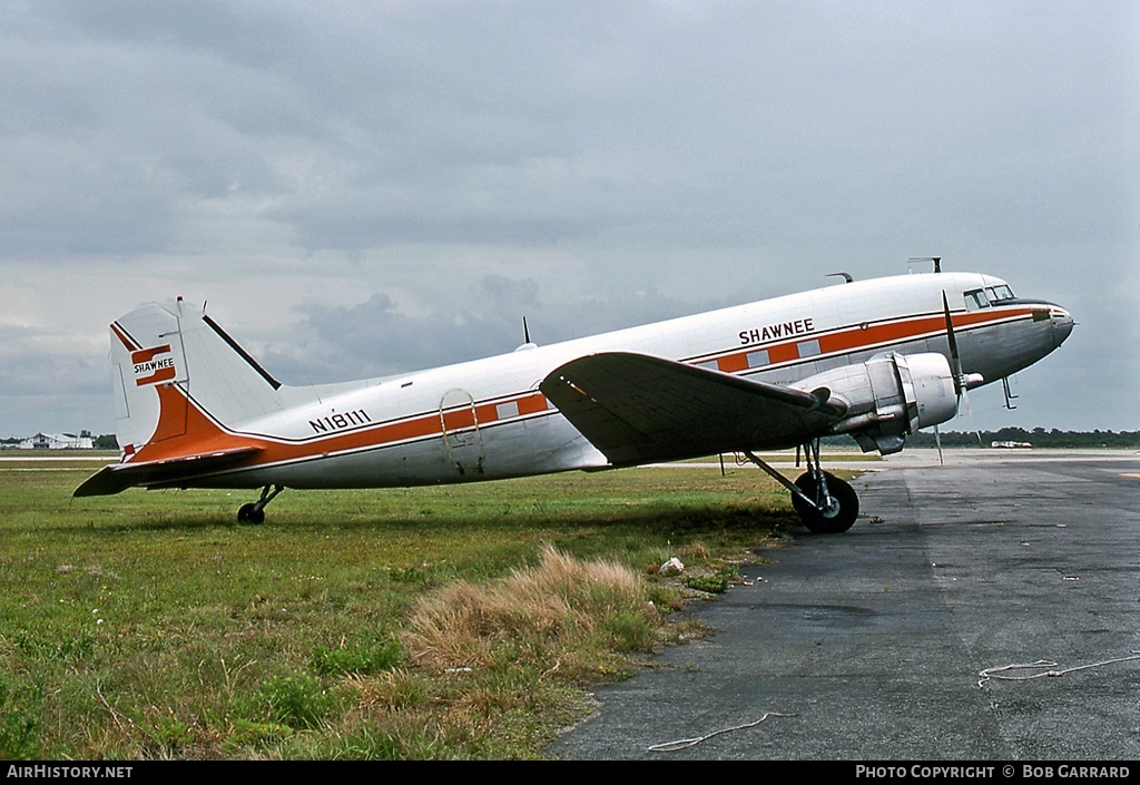 Aircraft Photo of N18111 | Douglas DC-3A-197 | Shawnee Airlines | AirHistory.net #41513