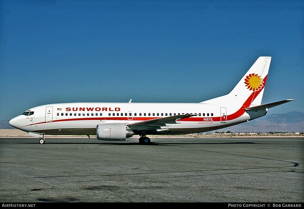 Aircraft Photo of N871L | Boeing 737-3Q8 | Sunworld International Airways | AirHistory.net #41640