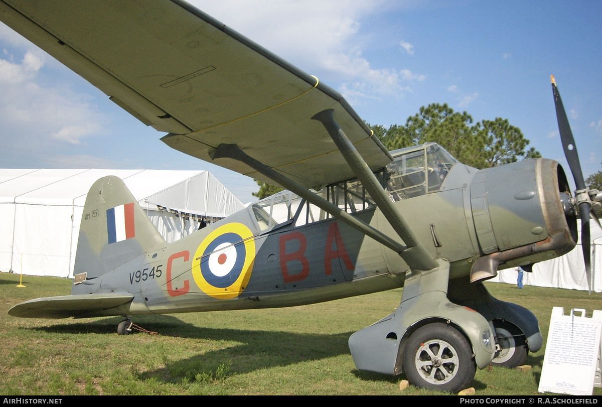 Aircraft Photo of G-BCWL / V9545 | Westland Lysander Mk3A | UK - Air Force | AirHistory.net #41663