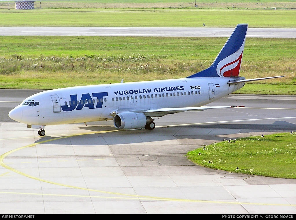 Aircraft Photo of YU-AND | Boeing 737-3H9 | JAT Yugoslav Airlines - Jugoslovenski Aerotransport | AirHistory.net #41826
