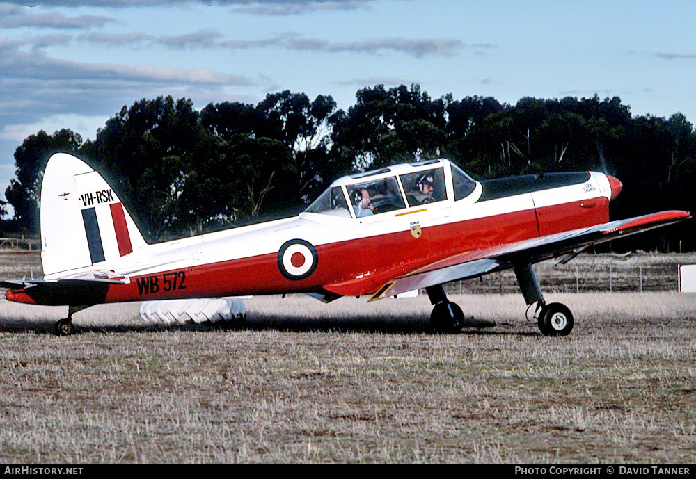 Aircraft Photo of VH-RSK / WB572 | De Havilland DHC-1 Chipmunk Mk22 | UK - Air Force | AirHistory.net