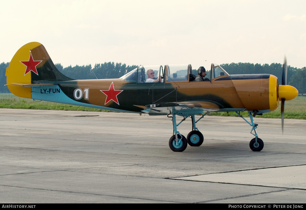 Aircraft Photo of LY-FUN | Yakovlev Yak-52 | Russia - Air Force | AirHistory.net #42073