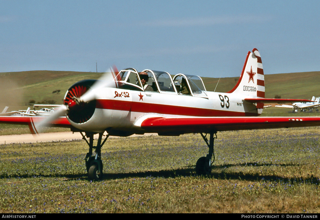 Aircraft Photo of VH-YYK | Yakovlev Yak-52 | Soviet Union - Air Force | AirHistory.net #42129