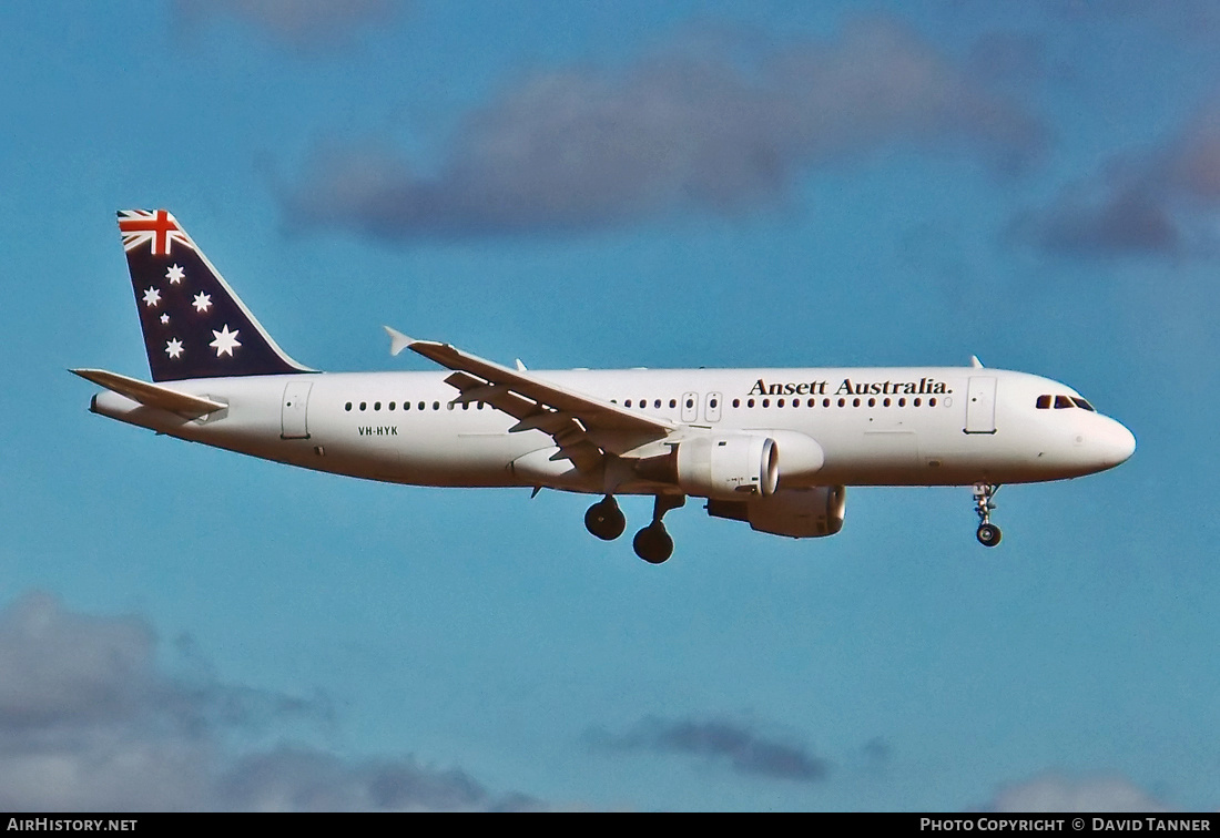 Aircraft Photo of VH-HYK | Airbus A320-211 | Ansett Australia | AirHistory.net #42171