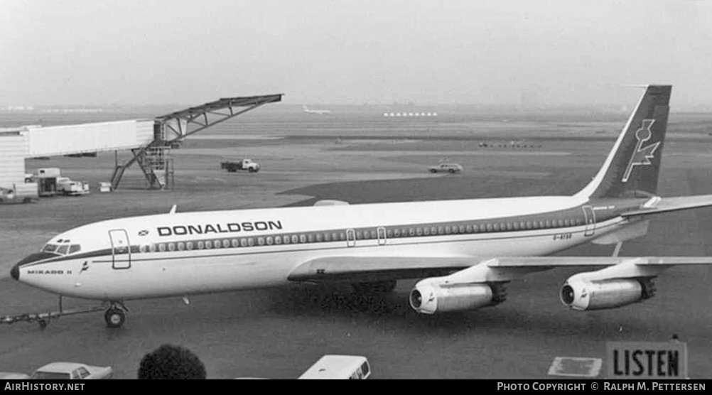 Aircraft Photo of G-AYXR | Boeing 707-321(F) | Donaldson International Airways | AirHistory.net #42275