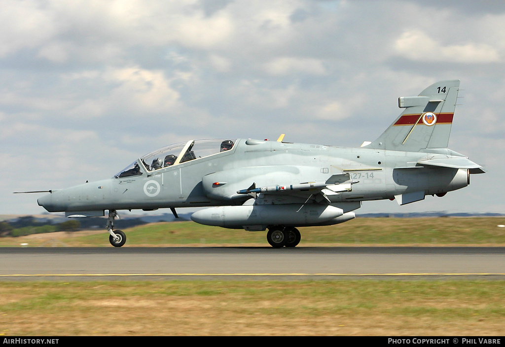 Aircraft Photo of A27-14 | BAE Systems Hawk 127 | Australia - Air Force | AirHistory.net