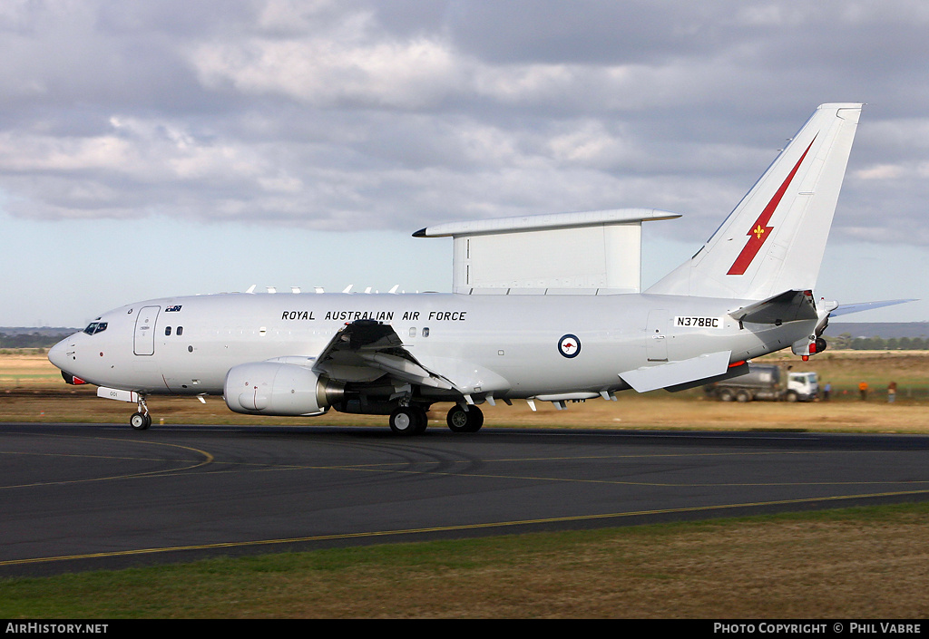 Aircraft Photo of N378BC | Boeing E-7A Wedgetail | Australia - Air Force | AirHistory.net #42343