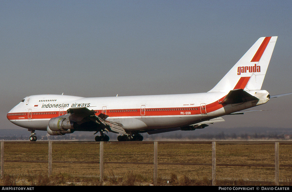 Aircraft Photo of PK-GSB | Boeing 747-2U3B | Garuda Indonesian Airways | AirHistory.net #42384