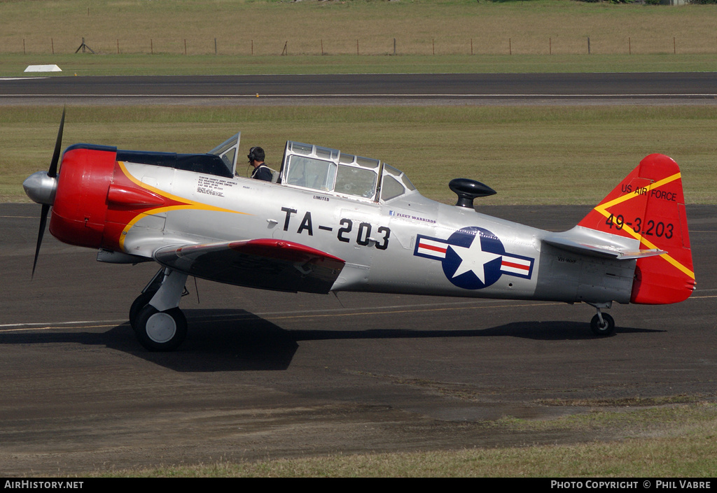 Aircraft Photo of VH-WHF / 49-3203 | North American T-6G Texan | USA - Air Force | AirHistory.net #42445
