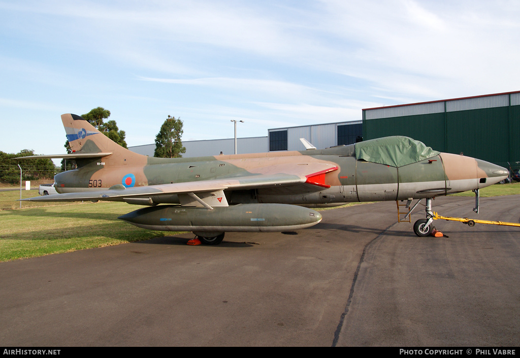 Aircraft Photo of VH-FRH / 503 | Hawker Hunter FR74S | UK - Air Force | AirHistory.net #42475