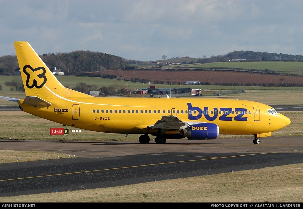 Aircraft Photo of G-BZZE | Boeing 737-3Q8 | Buzz | AirHistory.net #42499