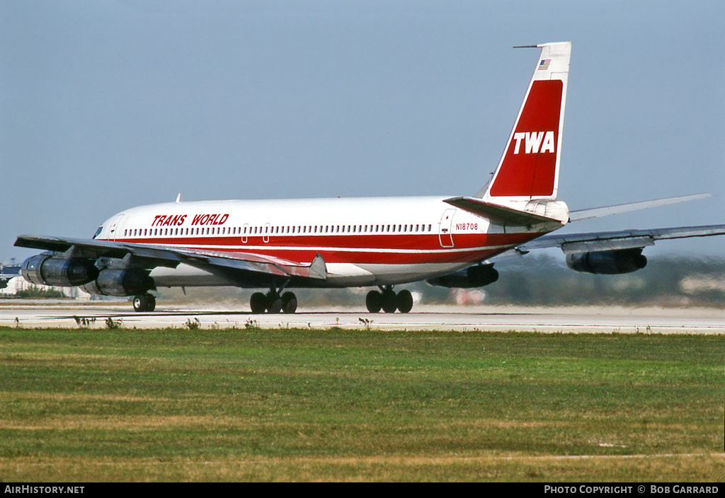 Aircraft Photo of N18708 | Boeing 707-331B | Trans World Airlines - TWA | AirHistory.net #42546
