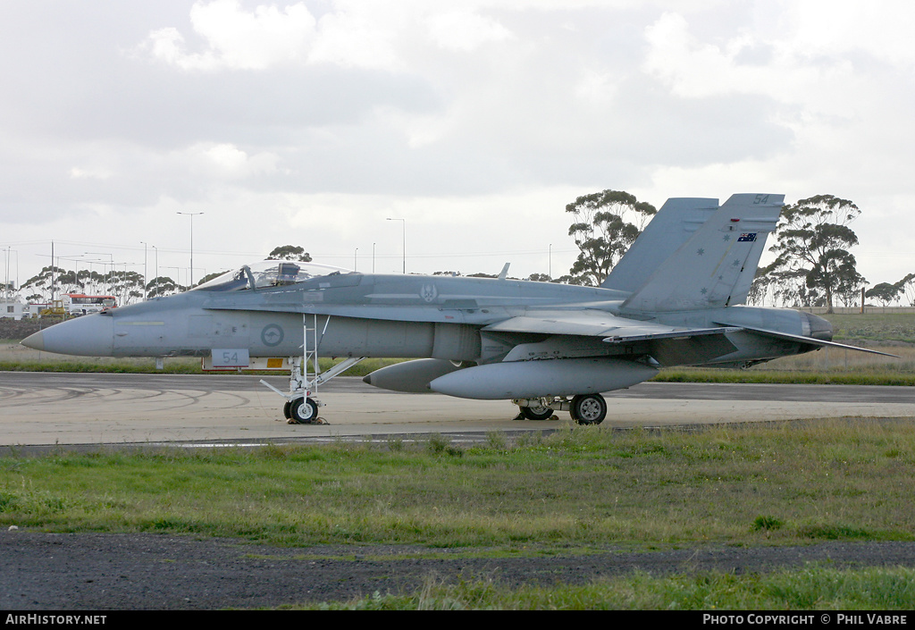 Aircraft Photo of A21-54 | McDonnell Douglas F/A-18A Hornet | Australia - Air Force | AirHistory.net #42740