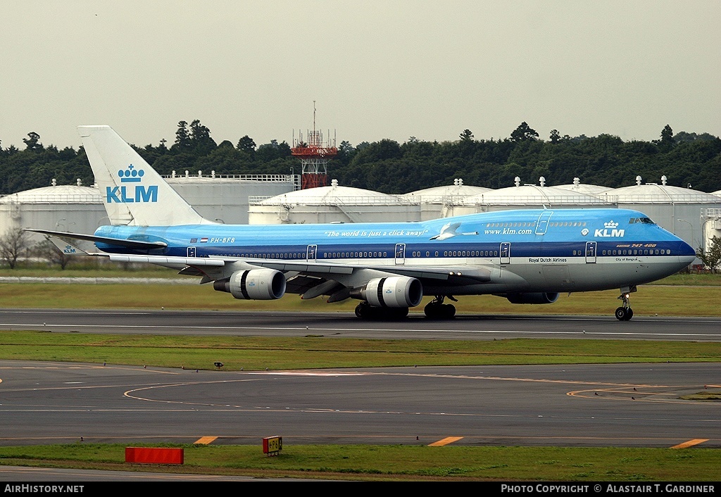 Aircraft Photo of PH-BFB | Boeing 747-406 | KLM - Royal Dutch Airlines | AirHistory.net #42808