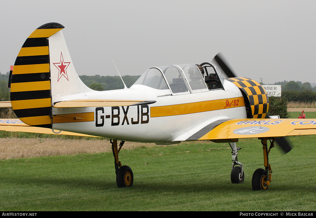 Aircraft Photo of G-BXJB | Yakovlev Yak-52 | Soviet Union - Air Force | AirHistory.net #42834