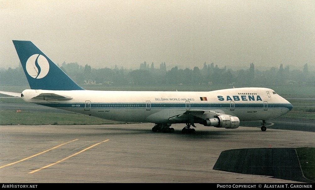 Aircraft Photo of OO-SGA | Boeing 747-129(M) | Sabena | AirHistory.net #42853