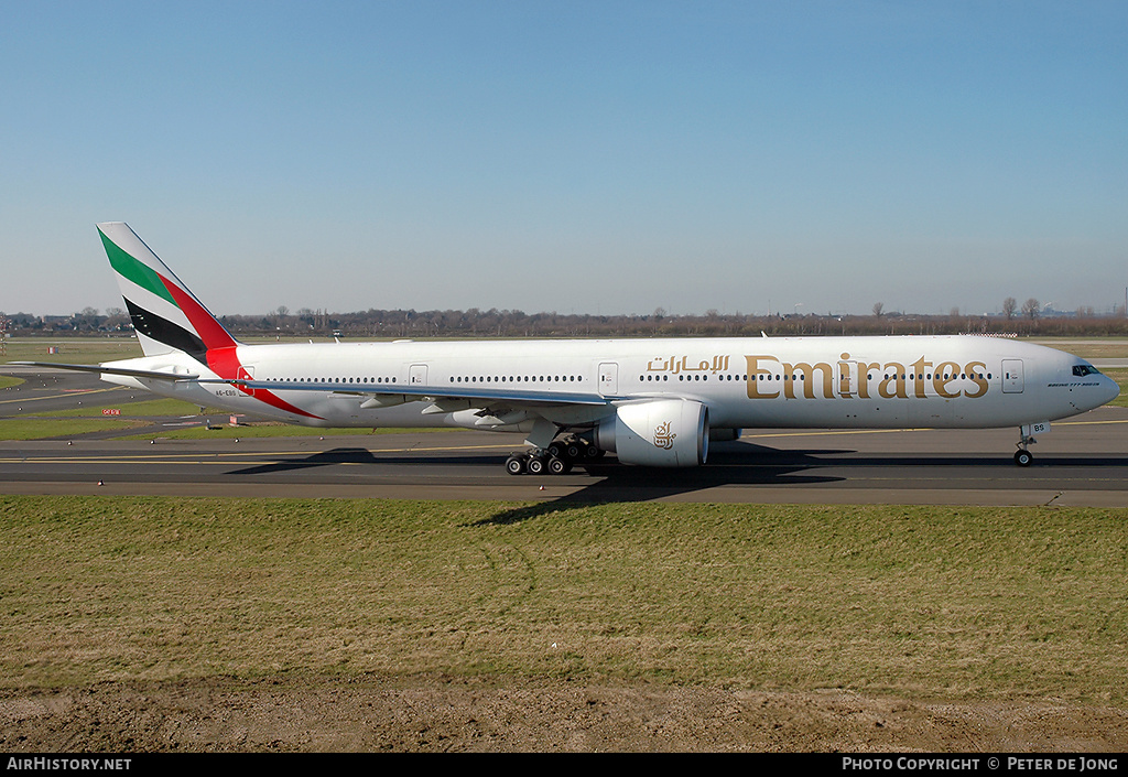 Aircraft Photo of A6-EBS | Boeing 777-31H/ER | Emirates | AirHistory.net #42911