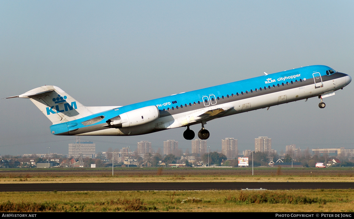 Aircraft Photo of PH-OFD | Fokker 100 (F28-0100) | KLM Cityhopper | AirHistory.net #42916