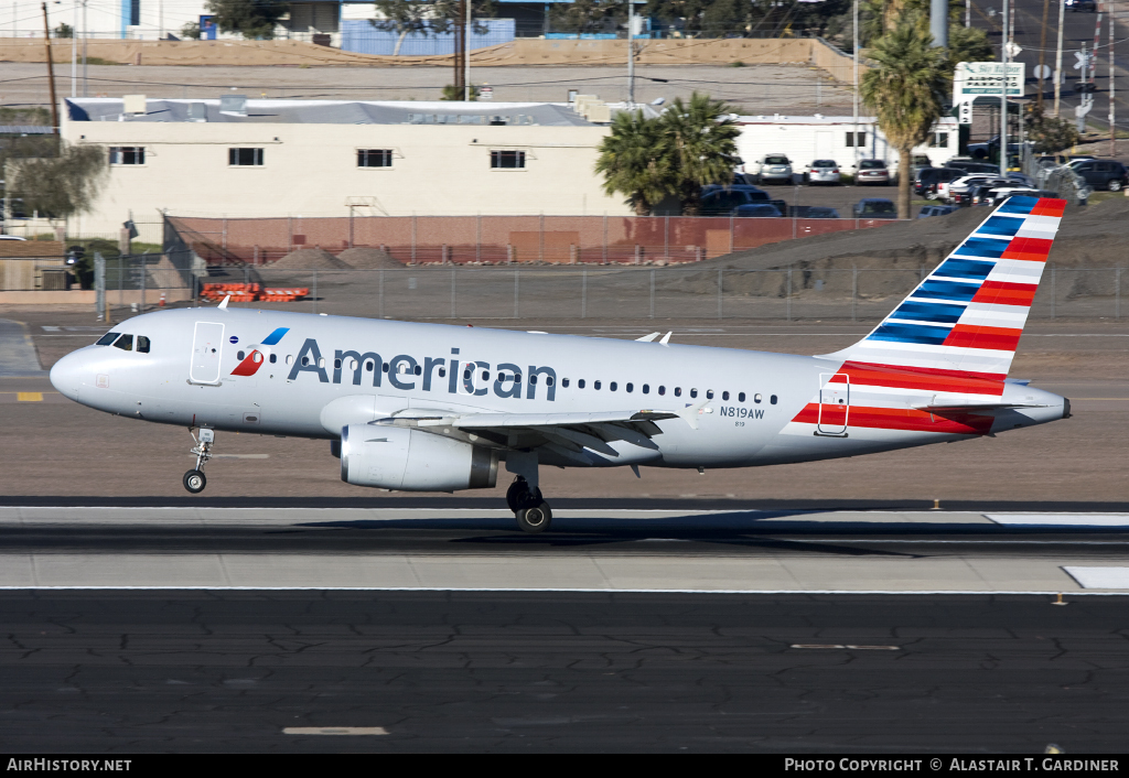 Aircraft Photo of N819AW | Airbus A319-132 | American Airlines | AirHistory.net #43057