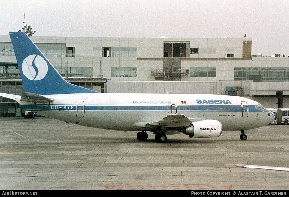 Aircraft Photo of OO-SYH | Boeing 737-529 | Sabena | AirHistory.net #43075