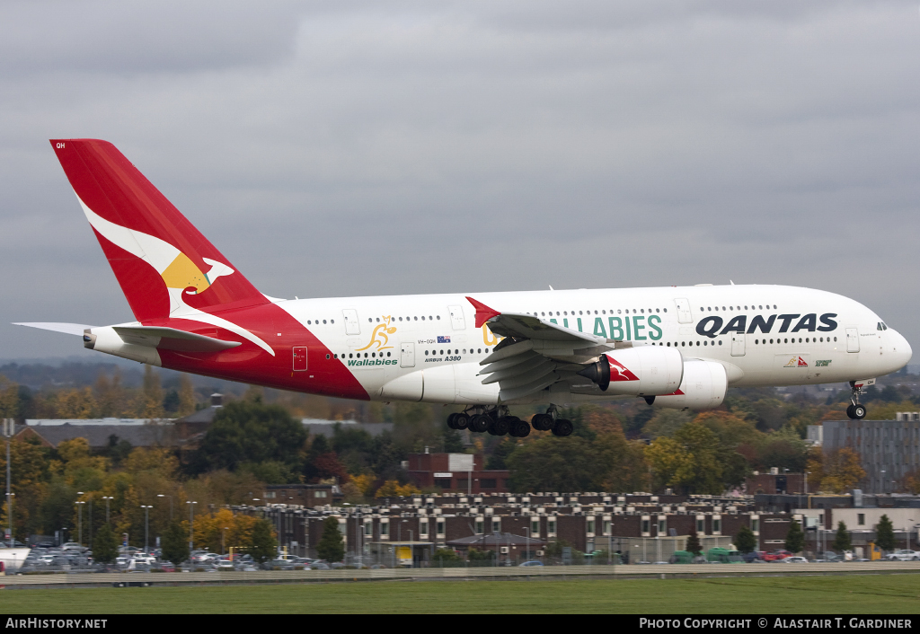 Aircraft Photo of VH-OQH | Airbus A380-842 | Qantas | AirHistory.net #43093