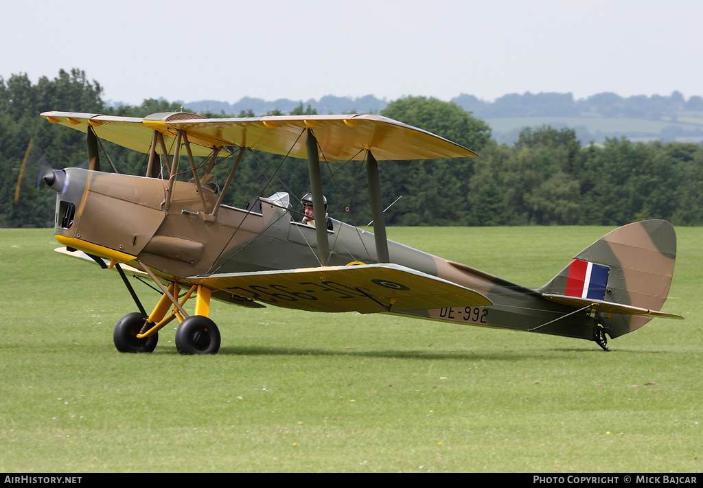 Aircraft Photo of G-AXXV / DE992 | De Havilland D.H. 82A Tiger Moth | UK - Air Force | AirHistory.net #43151
