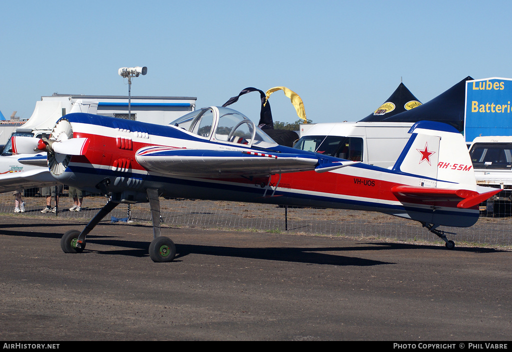 Aircraft Photo of VH-UOS | Yakovlev Yak-55M | Soviet Union - Air Force | AirHistory.net #43178