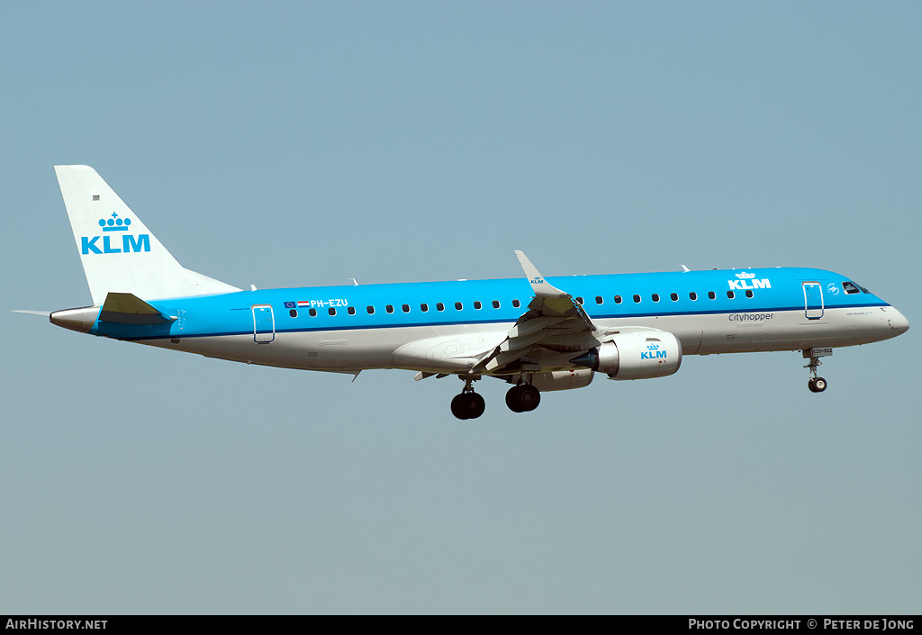 Aircraft Photo of PH-EZU | Embraer 190STD (ERJ-190-100STD) | KLM Cityhopper | AirHistory.net #43204