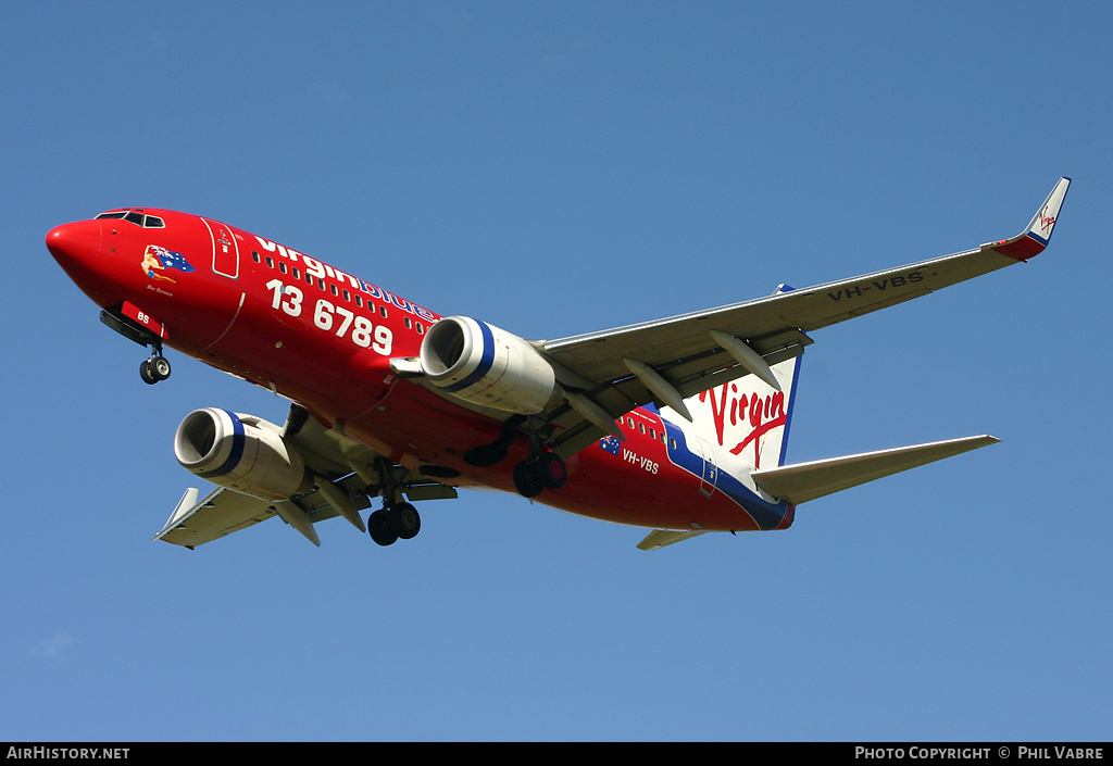 Aircraft Photo of VH-VBS | Boeing 737-7BX | Virgin Blue Airlines | AirHistory.net #43218