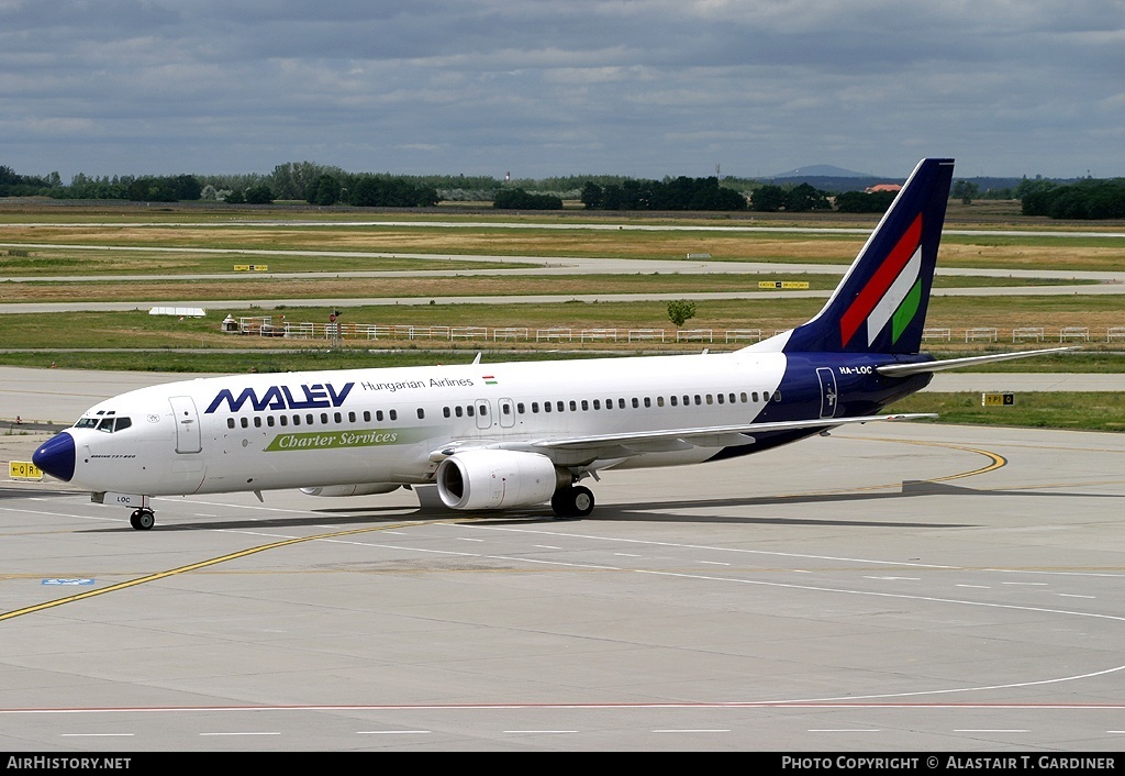 Aircraft Photo of HA-LOC | Boeing 737-8Q8 | Malev - Hungarian Airlines Charter Services | AirHistory.net #43258