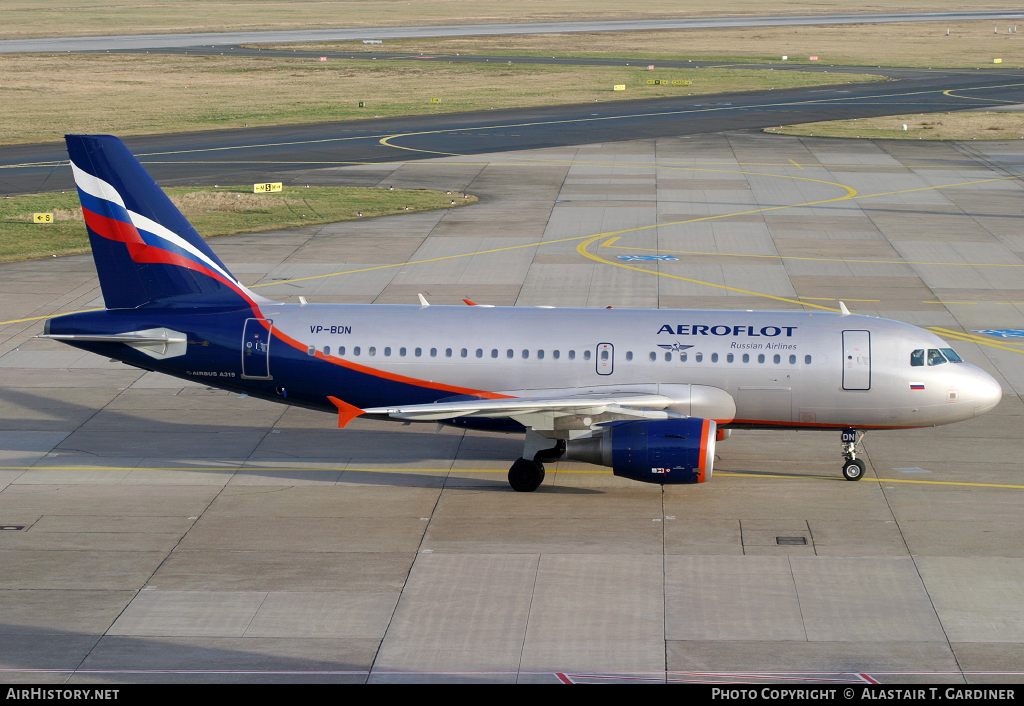 Aircraft Photo of VP-BDN | Airbus A319-111 | Aeroflot - Russian Airlines | AirHistory.net #43287