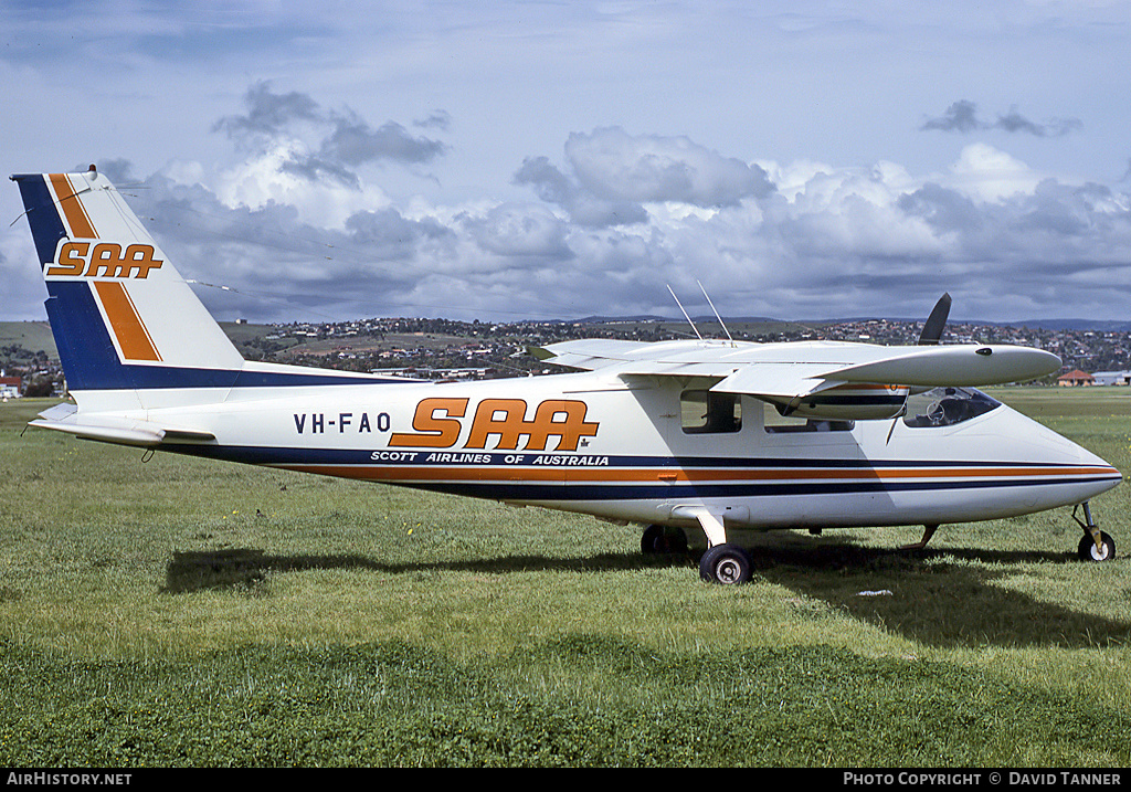 Aircraft Photo of VH-FAO | Partenavia P-68B Victor | Scott Airlines of Australia - SAA | AirHistory.net #43368
