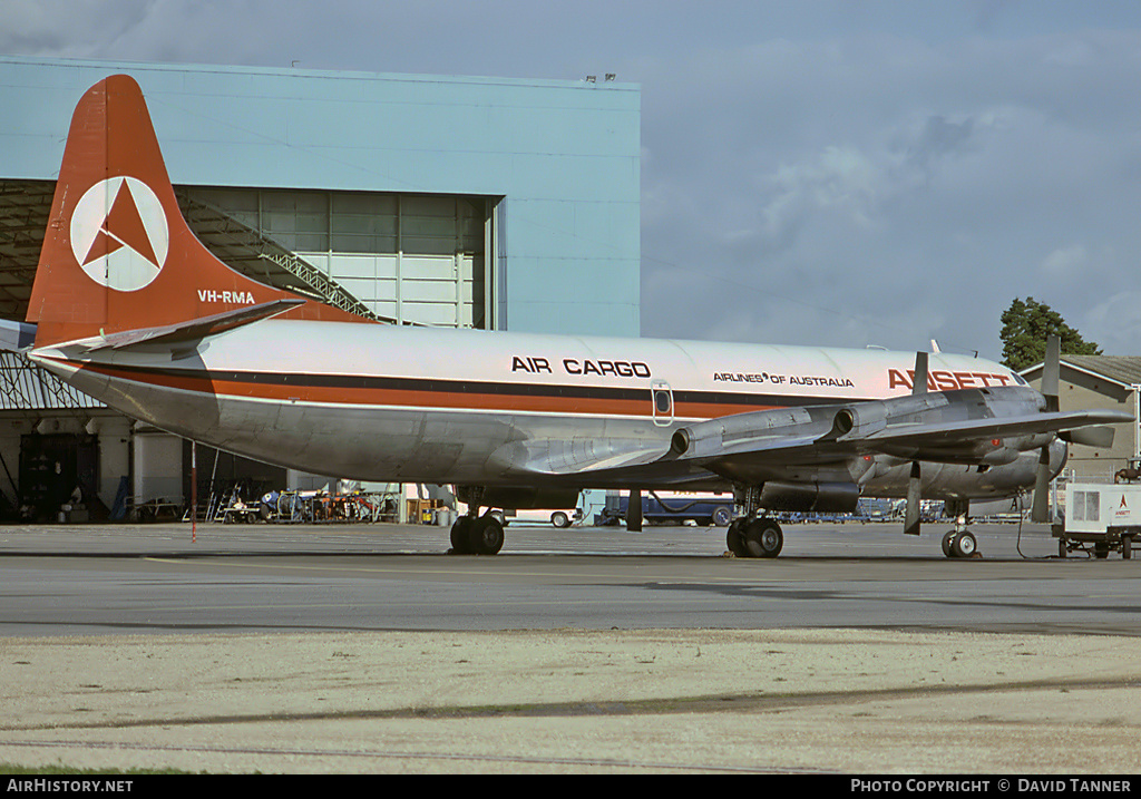 Aircraft Photo of VH-RMA | Lockheed L-188A(F) Electra | Ansett Airlines of Australia Air Cargo | AirHistory.net #43371