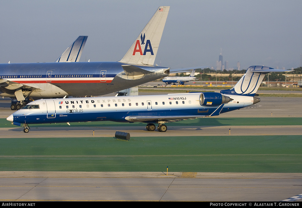 Aircraft Photo of N151GJ | Bombardier CRJ-702 (CL-600-2C10) | United Express | AirHistory.net #43480