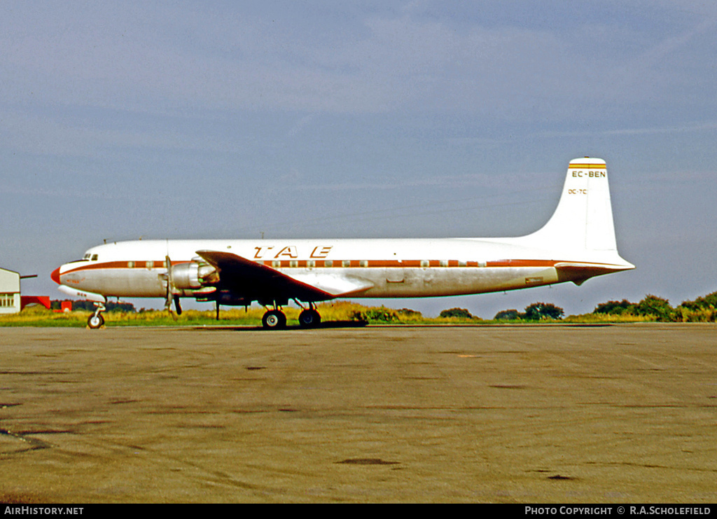 Aircraft Photo of EC-BEN | Douglas DC-7C | TAE - Trabajos Aéreos y Enlaces | AirHistory.net #43523