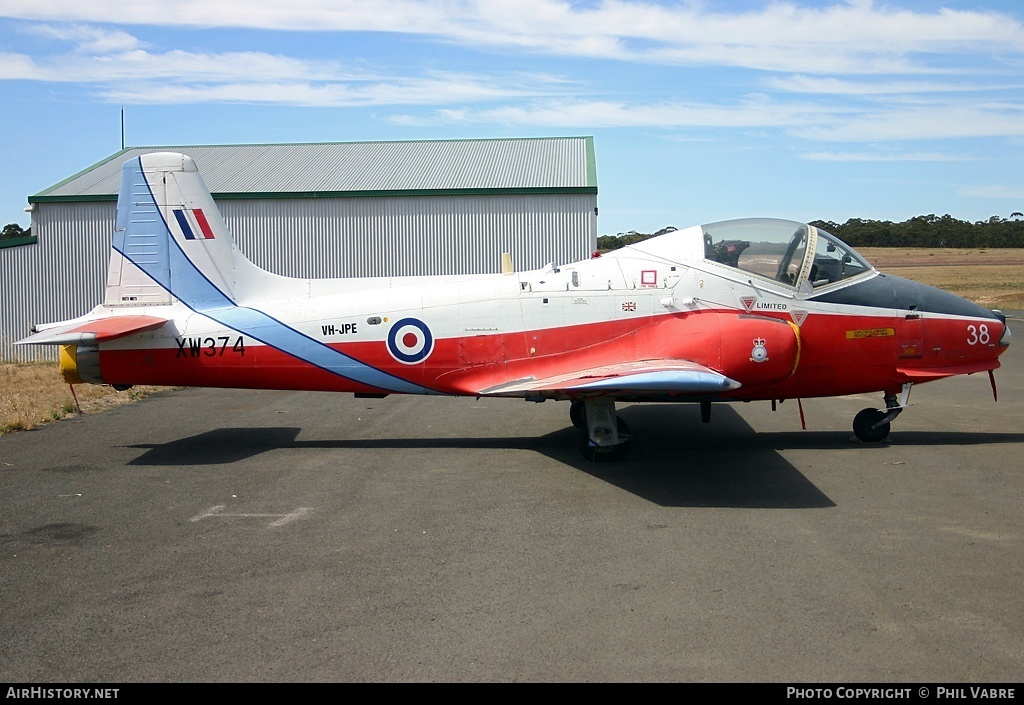 Aircraft Photo of VH-JPE / XW374 | BAC 84 Jet Provost T5A | Jet Fighters Flight Adventure | UK - Air Force | AirHistory.net #43682