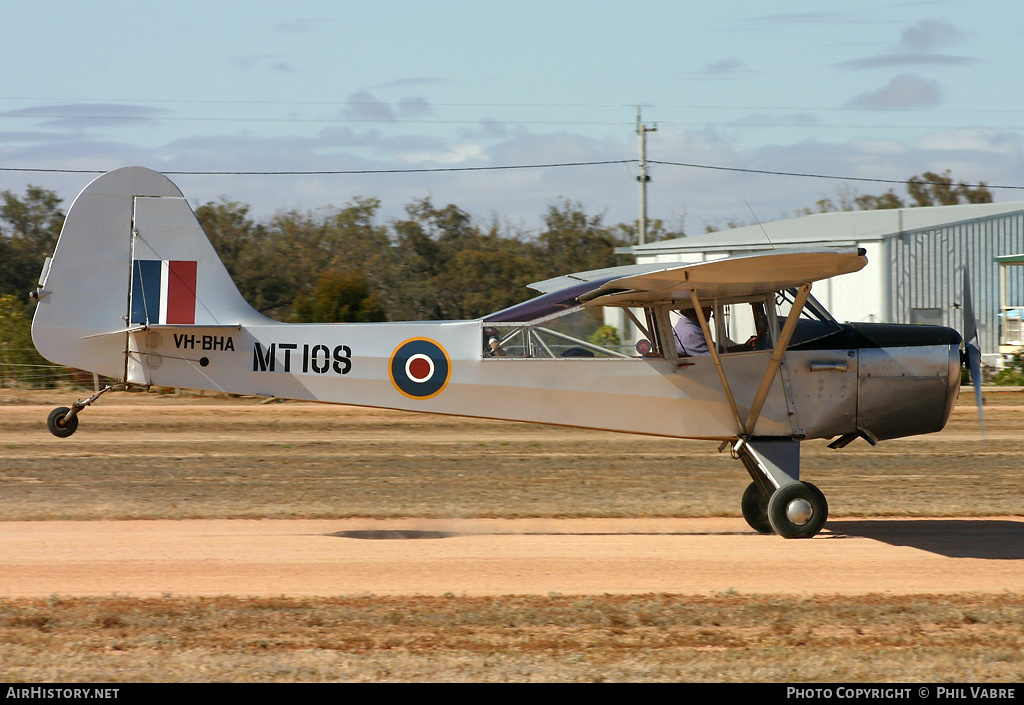 Aircraft Photo of VH-BHA / MT108 | Auster J Auster Mk5 Alpha | UK - Air Force | AirHistory.net #43917