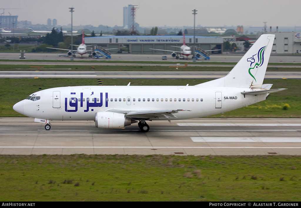 Aircraft Photo of 5A-WAD | Boeing 737-55D | Buraq Air | AirHistory.net #43926