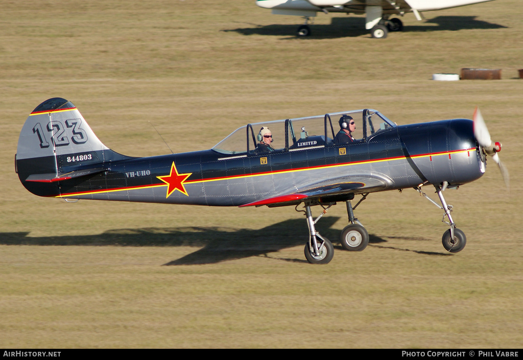 Aircraft Photo of VH-UHO | Yakovlev Yak-52 | Soviet Union - Air Force | AirHistory.net #44008