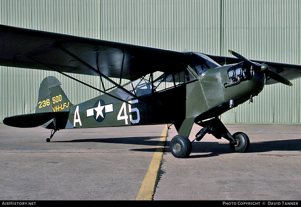 Aircraft Photo of VH-LFJ / 42-36500 | Piper L-4A Cub (O-59A/J-3C-65D) | USA - Air Force | AirHistory.net #44042