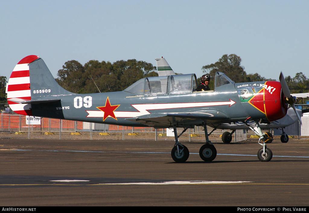 Aircraft Photo of VH-YYC | Yakovlev Yak-52 | Soviet Union - Air Force | AirHistory.net #44095