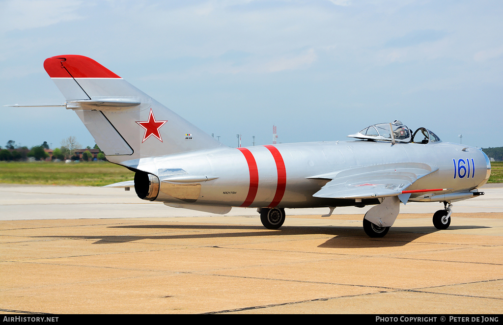 Aircraft Photo of N217SH / NX217SH / 1611 | PZL-Mielec Lim-5 (MiG-17F) | Soviet Union - Air Force | AirHistory.net #44110