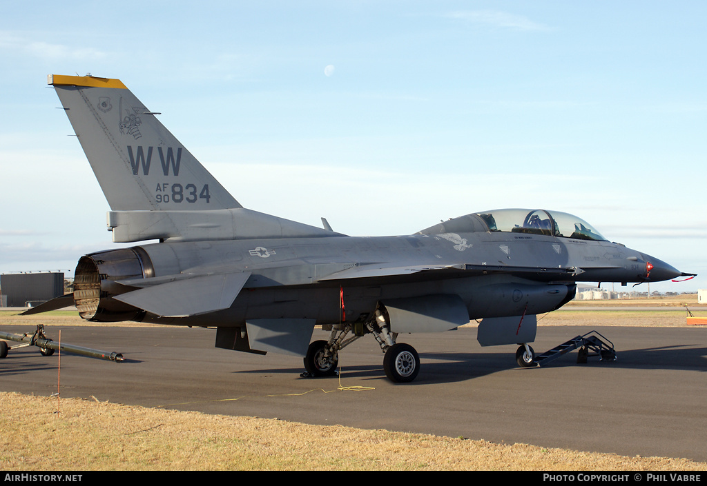 Aircraft Photo of 90-0834 / AF90-834 | General Dynamics F-16DJ Fighting Falcon | USA - Air Force | AirHistory.net #44220