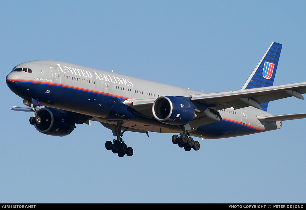 Aircraft Photo of N787UA | Boeing 777-222/ER | United Airlines | AirHistory.net #44228