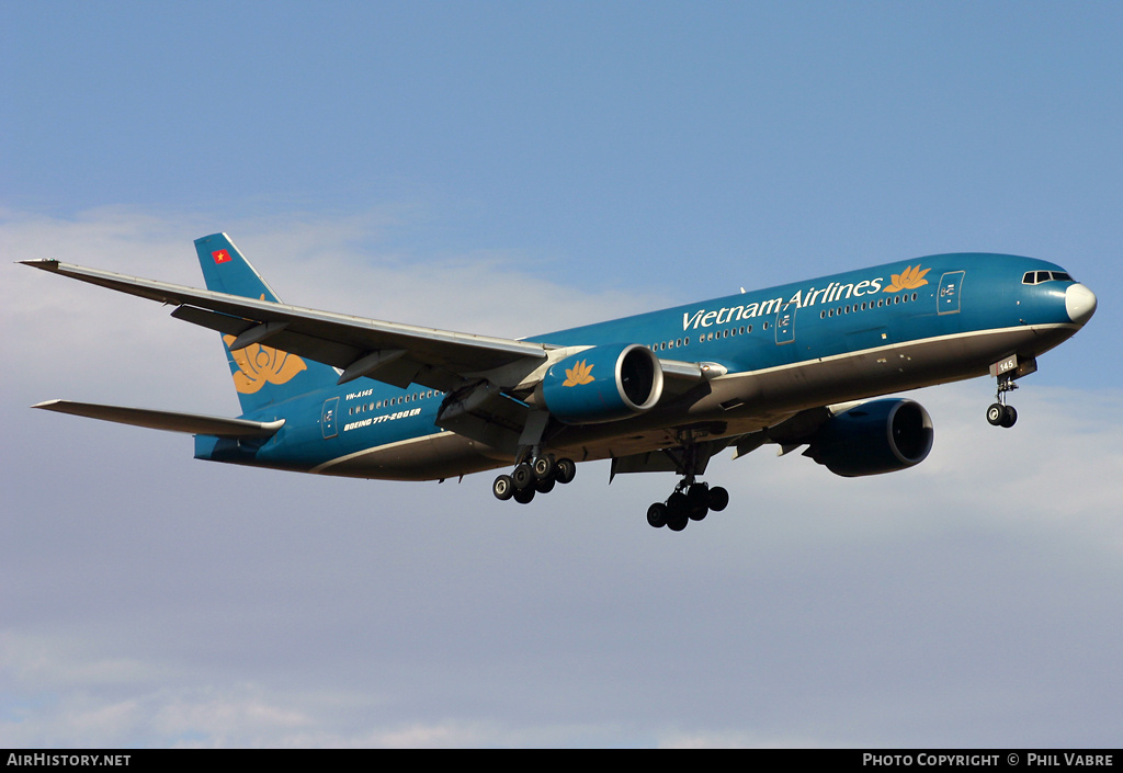 Aircraft Photo of VN-A145 | Boeing 777-26K/ER | Vietnam Airlines | AirHistory.net #44351