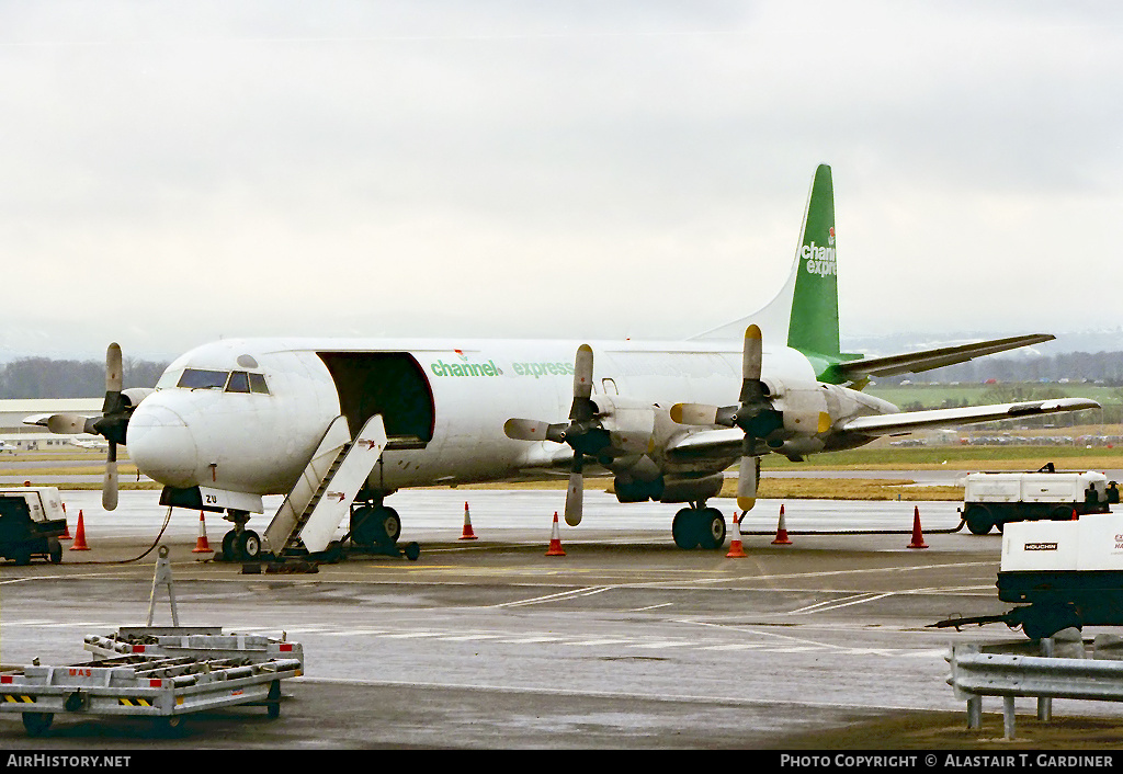 Aircraft Photo of G-FIZU | Lockheed L-188C(F) Electra | Channel Express | AirHistory.net #44369