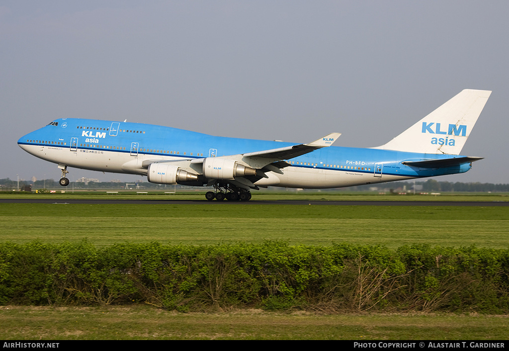 Aircraft Photo of PH-BFD | Boeing 747-406M | KLM Asia | AirHistory.net #44370