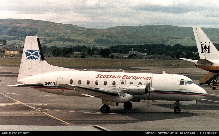 Aircraft Photo of G-BPFU | British Aerospace BAe-748 Srs2A/334 | Scottish European Airways | AirHistory.net #44371