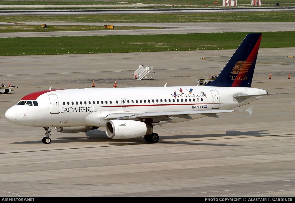 Aircraft Photo of N474TA | Airbus A319-132 | TACA Peru - Transportes Aéreos Centro Americanos | AirHistory.net #44497